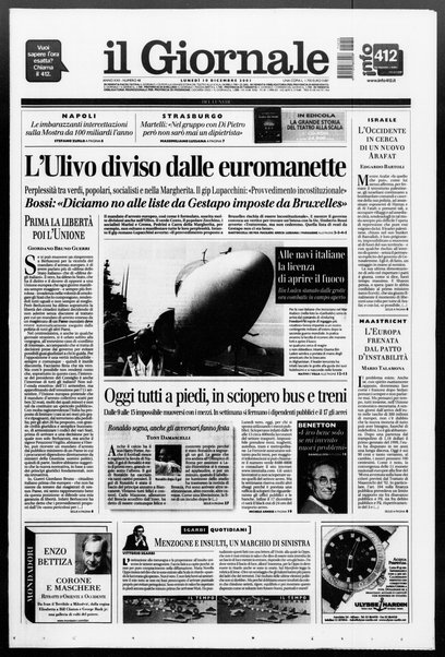 Il giornale del lunedi